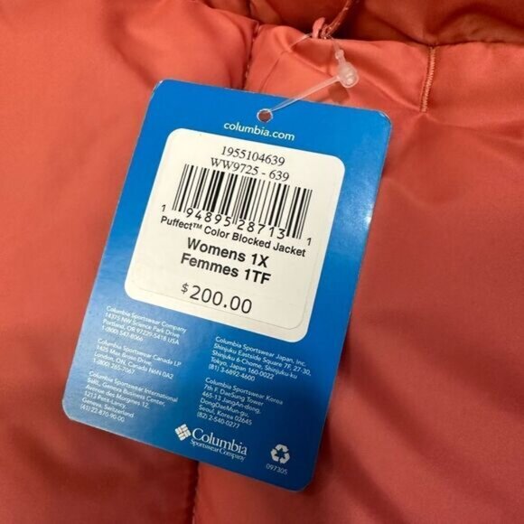 NWT Columbia Puffer Jacket Coat Women Size 1X - Picture 8 of 8